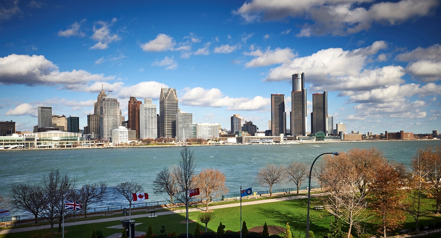 View of Detroit across the river