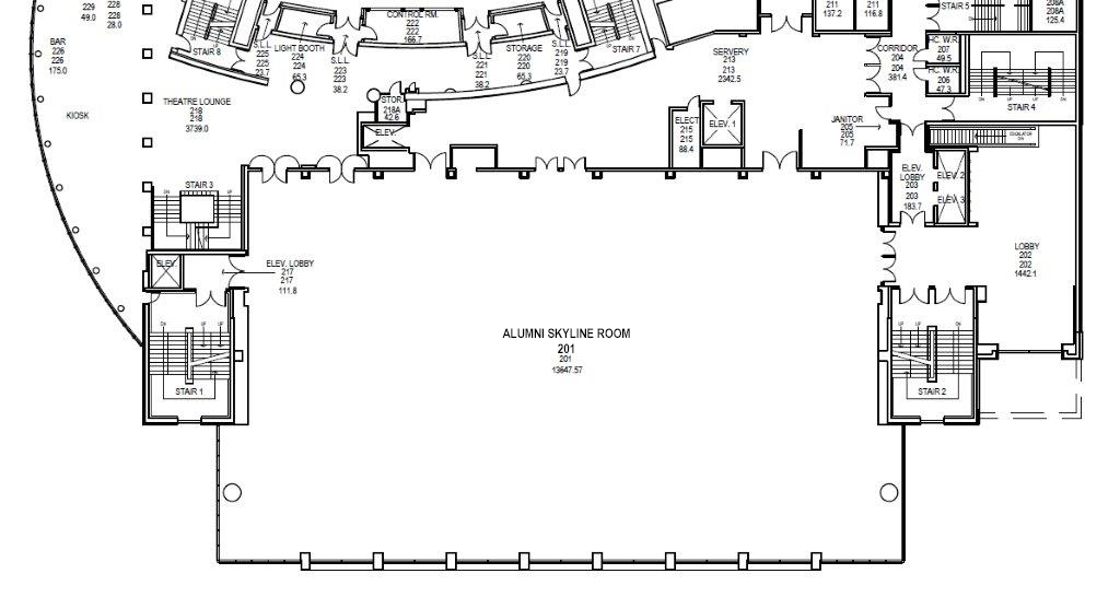 Detailed floorplans for the room