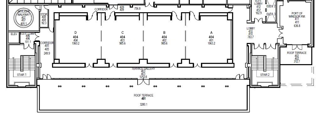 Detailed floorplans for the room